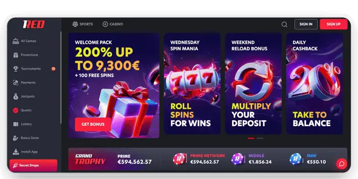 1Red Casino Promoties 2026: Jouw Gids naar de Beste Bonussen image 3